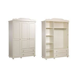 Βρεφική Ντουλάπα 3 Φύλλων King Εκρού 9040-02